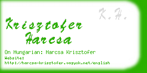 krisztofer harcsa business card